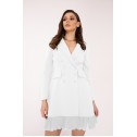 Rochie crep tip sacou ivory